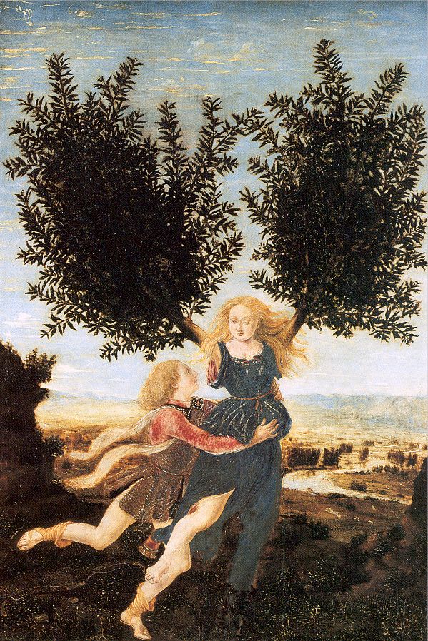 Apolo y Daphne (Antonio del Pollaiuolo (ca. 1470-1480)